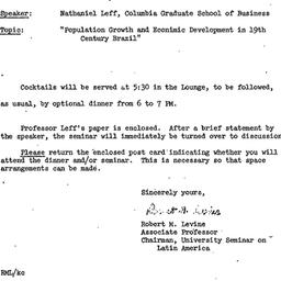 Announcements, 1971-11-17. ...