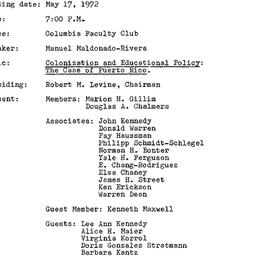 Minutes, 1972-05-17. Latin ...