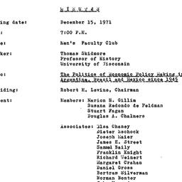 Minutes, 1971-12-15. Latin ...
