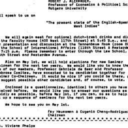Announcements, 1980-05-01. ...