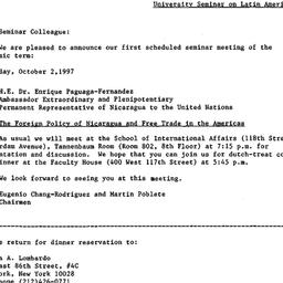 Announcements, 1998-10-02. ...
