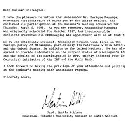 Announcements, 1999-03-05. ...