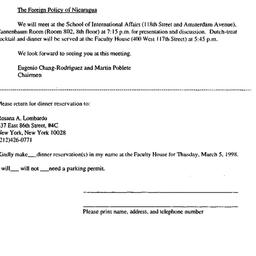 Announcements, 1999-03-05. ...