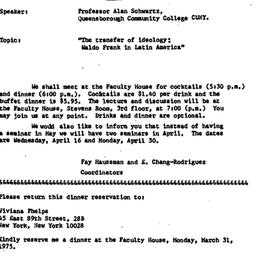 Announcements, 1975-03-31. ...