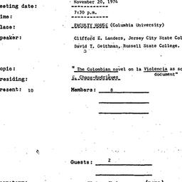 Minutes, 1974-11-20. Latin ...