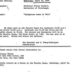 Announcements, 1975-04-16. ...