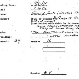 Minutes, 1975-04-30. Latin ...