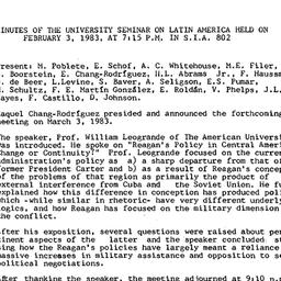 Minutes, 1983-02-03. Latin ...