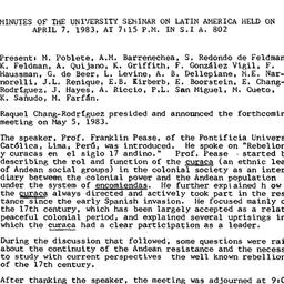 Minutes, 1983-04-07. Latin ...