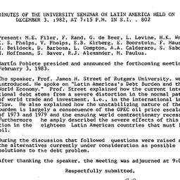 Minutes, 1982-12-03. Latin ...
