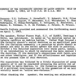 Minutes, 1983-03-03. Latin ...