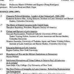 Schedules, Latin America, s...