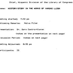 Minutes, 1985-11-07. Latin ...
