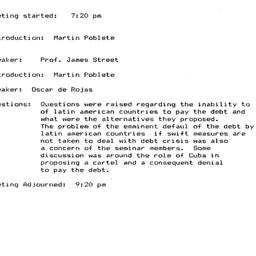 Minutes, 1985-10-03. Latin ...
