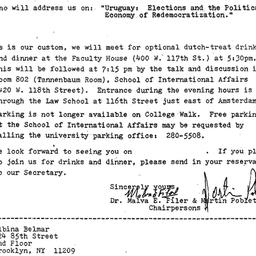 Announcements, 1984-12-06. ...