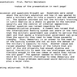 Minutes, 1984-12-06. Latin ...