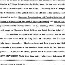Announcements, 1975-11-11. ...