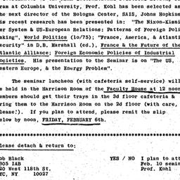 Announcements, 1975-02-10. ...