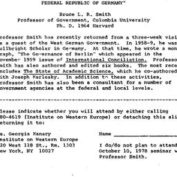 Announcements, 1978-10-10. ...