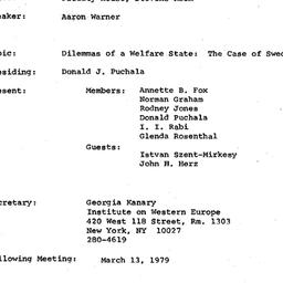 Minutes, 1979-02-13. The At...