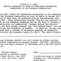 Announcements, 1978-11-14. ...