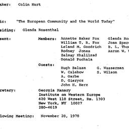 Minutes, 1978-11-14. The At...