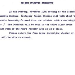 Announcements, 1963-11-13. ...
