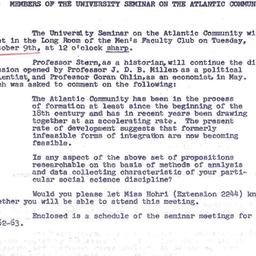 Announcements, 1962-10-02. ...