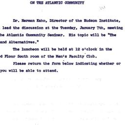 Announcements, 1963-12-17. ...