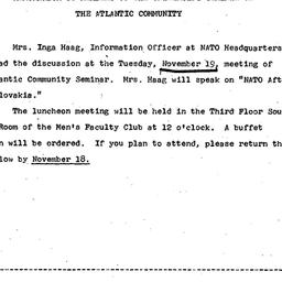 Announcements, 1968-11-04. ...