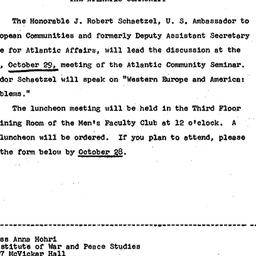 Announcements, 1968-10-16. ...