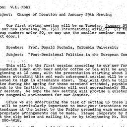 Announcements, 1974-01-17. ...