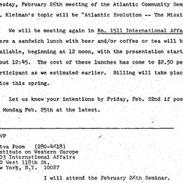 Announcements, 1974-02-26. ...