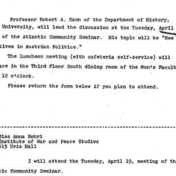 Announcements, 1966-04-04. ...