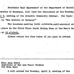 Announcements, 1966-03-17. ...