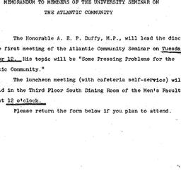 Announcements, 1965-09-27. ...