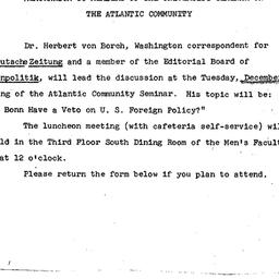 Announcements, 1965-11-23. ...