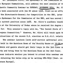 Announcements, 1976-11-16. ...