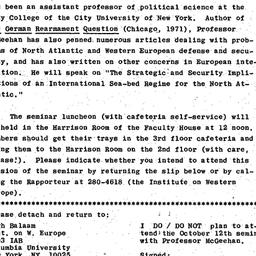 Announcements, 1976-10-12. ...
