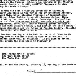 Announcements, 1971-02-05. ...
