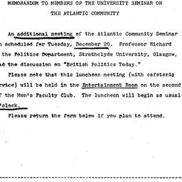 Announcements, 1966-12-06. ...