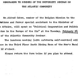 Announcements, 1967-02-17. ...