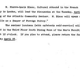 Announcements, 1972-04-11. ...