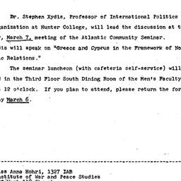 Announcements, 1972-02-23. ...