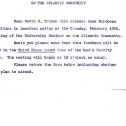 Announcements, 1963-01-29. ...