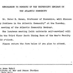 Announcements, 1965-02-22. ...