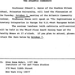 Announcements, 1972-09-25. ...