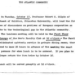 Announcements, 1967-09-27. ...