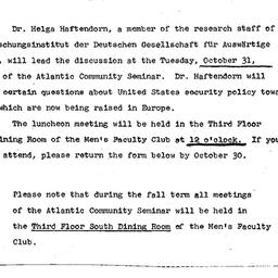 Announcements, 1967-10-17. ...