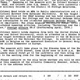 Announcements, 1978-03-21. ...